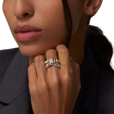 CARTIER TRINITY RING LACQUER PAVED N4814200 CARTIER TRINITY RING LACQUER PAVED N4814200